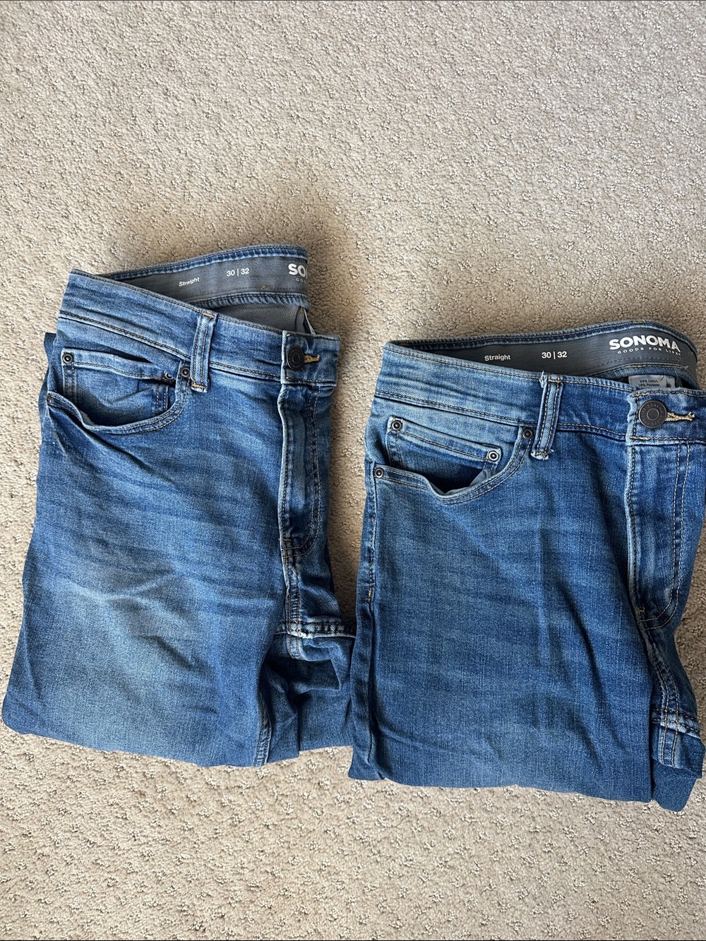 SONOMA Men's Straight Jeans - Lot of 2 - 30 x 32